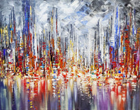 Original art for sale at UGallery.com | Sparkling Water by Tatiana Iliina | $750 | acrylic painting | 16' h x 20' w | thumbnail 1