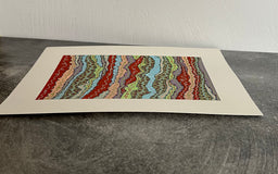 Original art for sale at UGallery.com | Linear Scrambling by Terri Bell | $350 | acrylic painting | 12' h x 9' w | thumbnail 2
