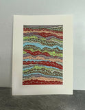 Original art for sale at UGallery.com | Linear Scrambling by Terri Bell | $350 | acrylic painting | 12' h x 9' w | thumbnail 3