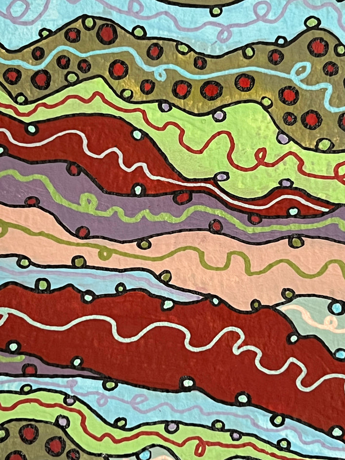 Linear Scrambling by Terri Bell |  Closeup View of Artwork 