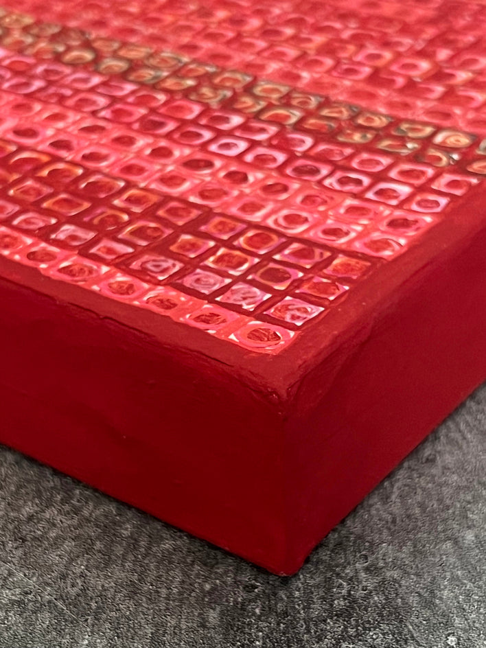 Scarlet Field by Terri Bell |  Side View of Artwork 