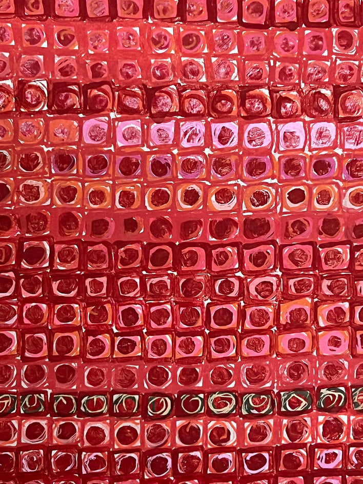 Scarlet Field by Terri Bell |  Closeup View of Artwork 