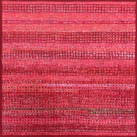 acrylic painting by Terri Bell titled Scarlet Field