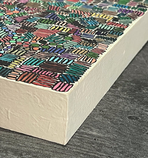 Sea of Emotion by Terri Bell |  Side View of Artwork 