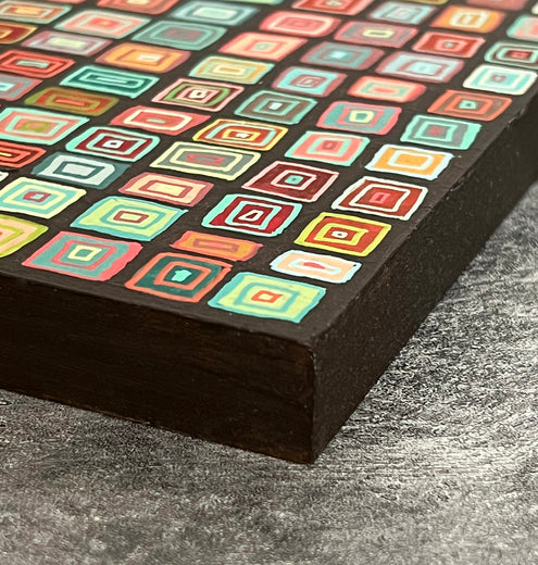 Squaresville by Terri Bell |  Side View of Artwork 