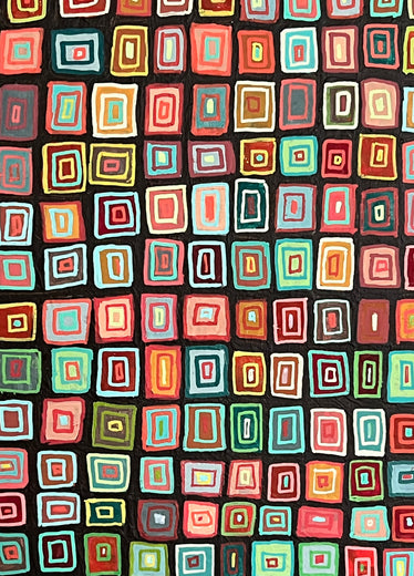 Squaresville by Terri Bell |   Closeup View of Artwork 
