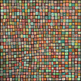 acrylic painting by Terri Bell titled Squaresville