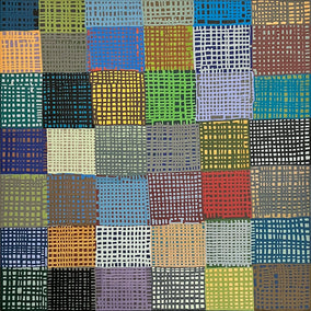 acrylic painting by Terri Bell titled What We Weave V.3
