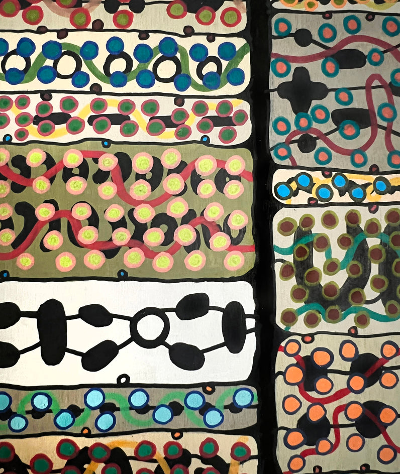 Zany Triad by Terri Bell |  Closeup View of Artwork 