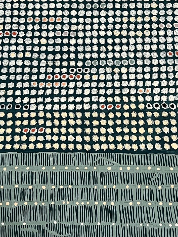 Above the Linear Waves by Terri Bell |  Closeup View of Artwork 