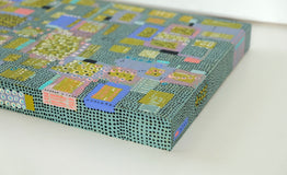 Original art for sale at UGallery.com | Blossoming by Terri Bell | $600 | mixed media artwork | 24' h x 12' w | thumbnail 2