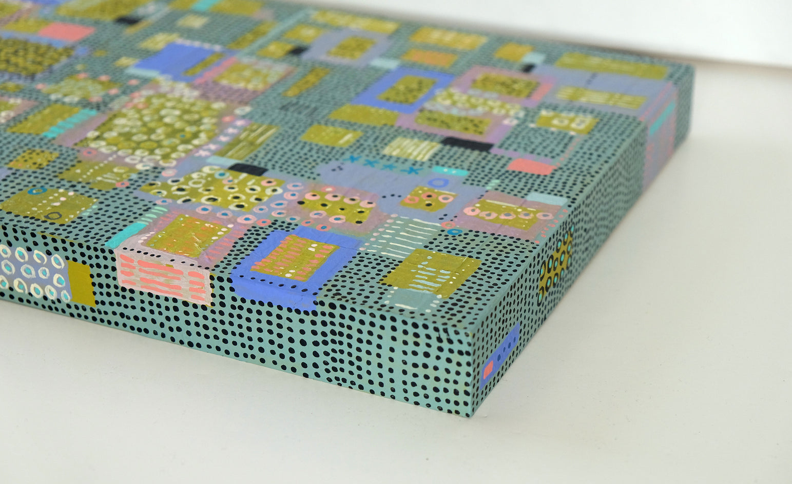 Blossoming by Terri Bell |  Side View of Artwork 