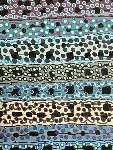 Blue Cascade by Terri Bell |   Closeup View of Artwork 