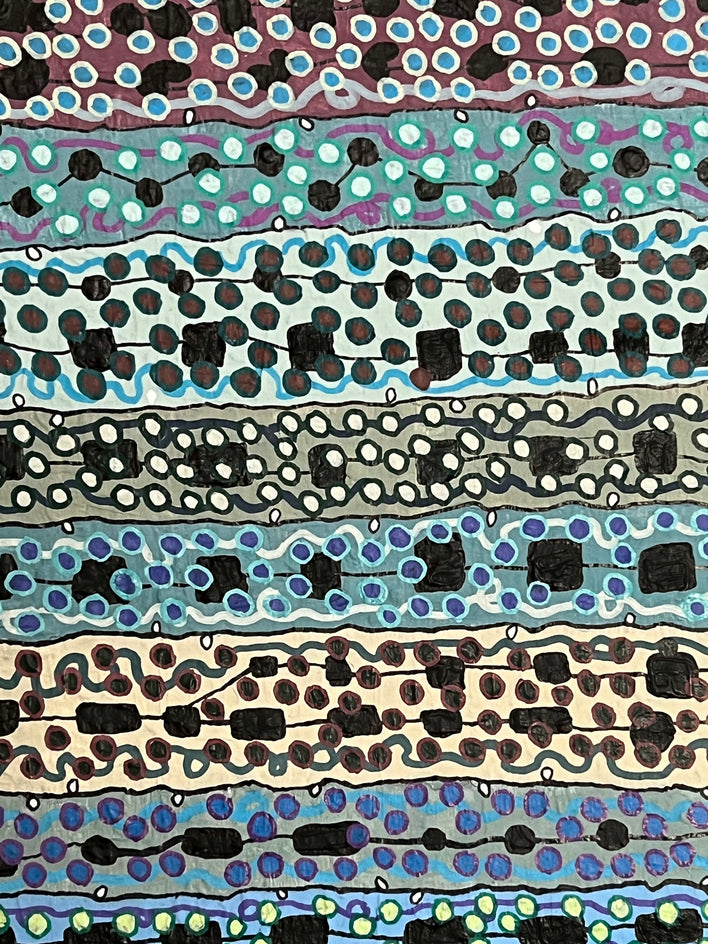 Blue Cascade by Terri Bell |  Closeup View of Artwork 