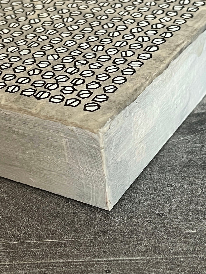 Butterflies and Zebras and Moonbeams by Terri Bell |  Side View of Artwork 