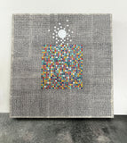 Original art for sale at UGallery.com | Butterflies and Zebras and Moonbeams by Terri Bell | $650 | mixed media artwork | 18' h x 18' w | thumbnail 3