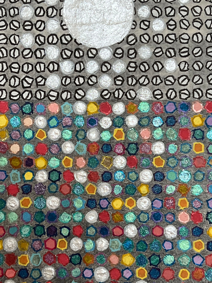 Butterflies and Zebras and Moonbeams by Terri Bell |  Closeup View of Artwork 