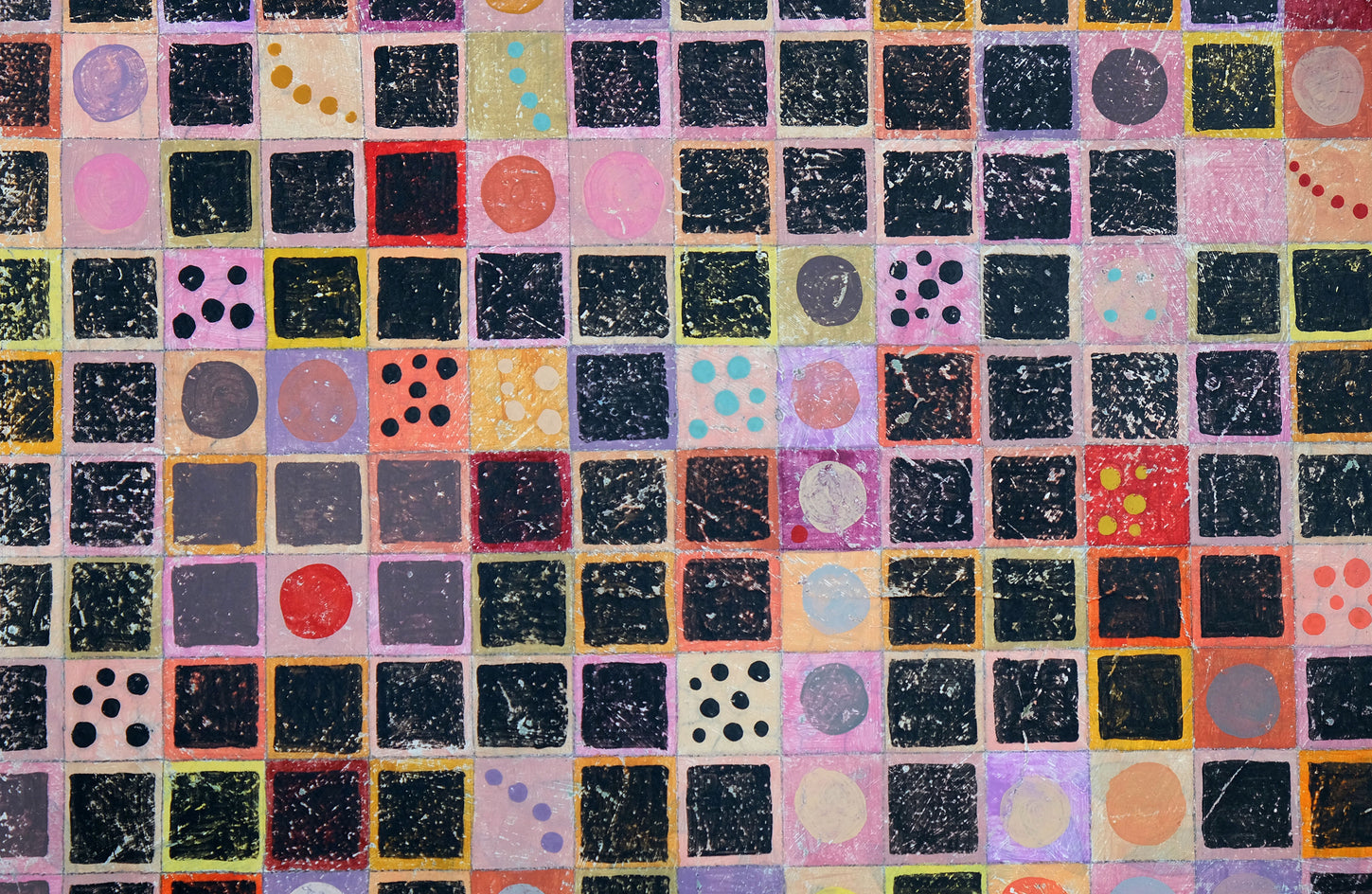 Grid Aesthetic: Spatial Awareness by Terri Bell |  Closeup View of Artwork 