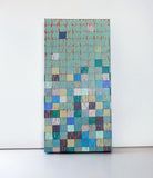 Original art for sale at UGallery.com | Gridscape: Upper Compartment on the Left by Terri Bell | $600 | mixed media artwork | 24' h x 12' w | thumbnail 3