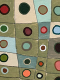 Original art for sale at UGallery.com | Irregular Grid with Circles by Terri Bell | $325 | mixed media artwork | 12' h x 12' w | thumbnail 4