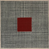 Original art for sale at UGallery.com | Red Square | White Mesh by Terri Bell | $350 | mixed media artwork | 12' h x 12' w | thumbnail 1