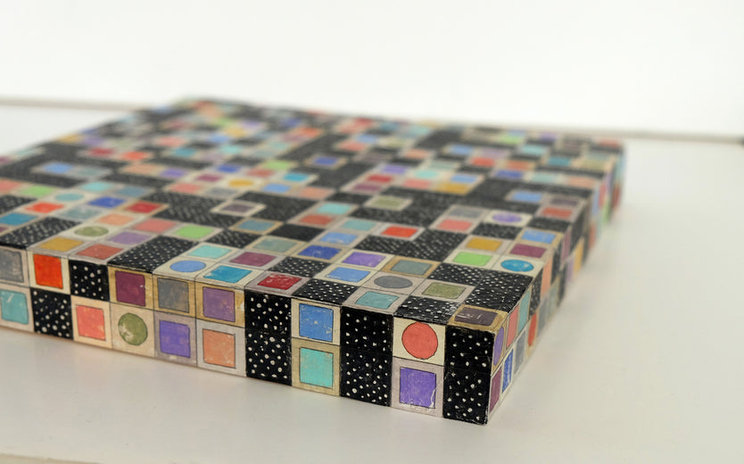 Spatial Squares by Terri Bell |  Side View of Artwork 