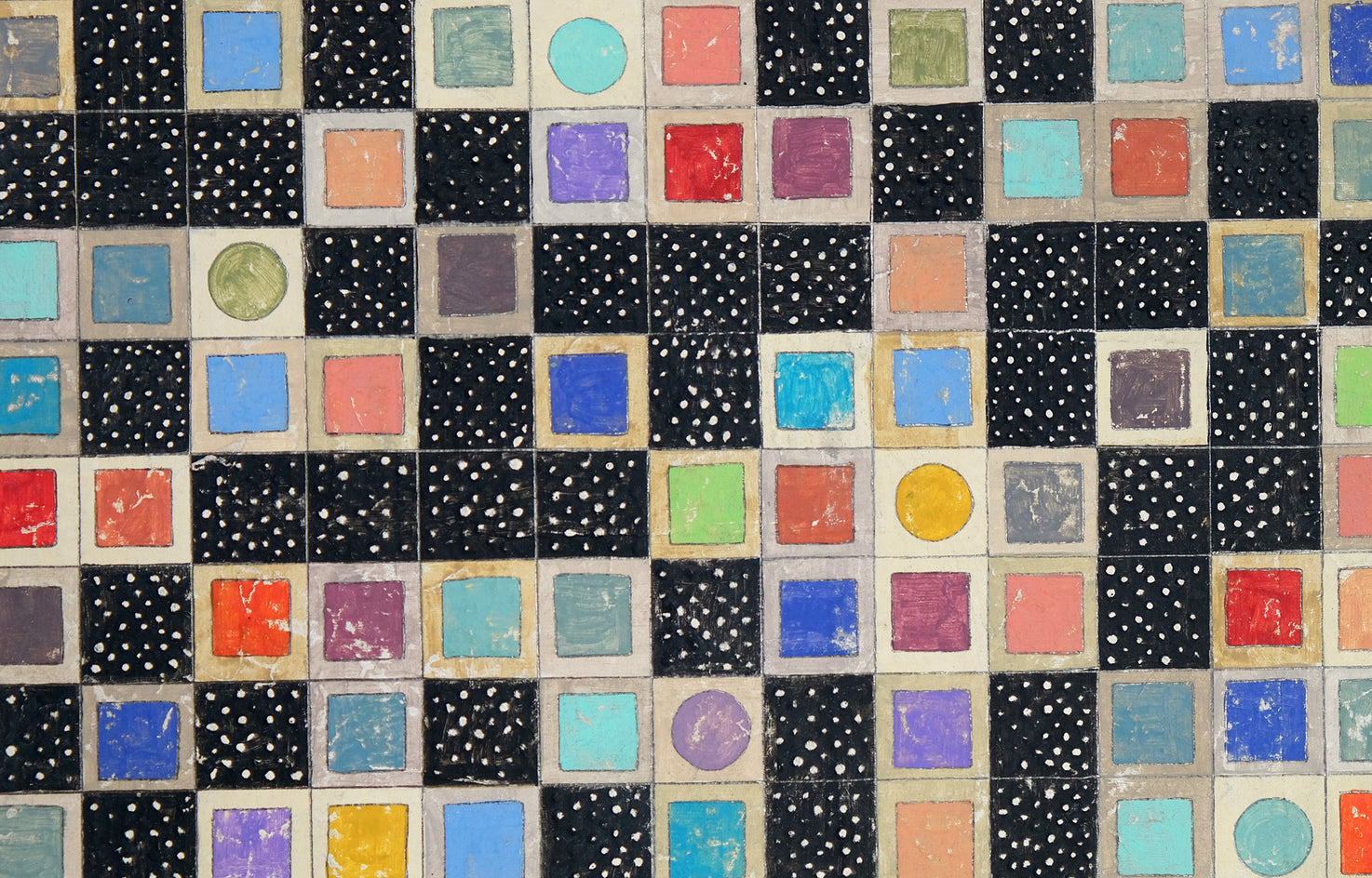 Spatial Squares by Terri Bell |  Closeup View of Artwork 