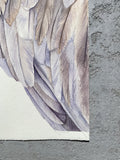 Original art for sale at UGallery.com | Feathered Elegance by Tetiana Savchenko | $750 | watercolor painting | 22' h x 15' w | thumbnail 2