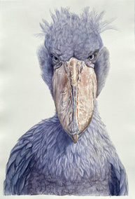 watercolor painting by Tetiana Savchenko titled Staring Contest