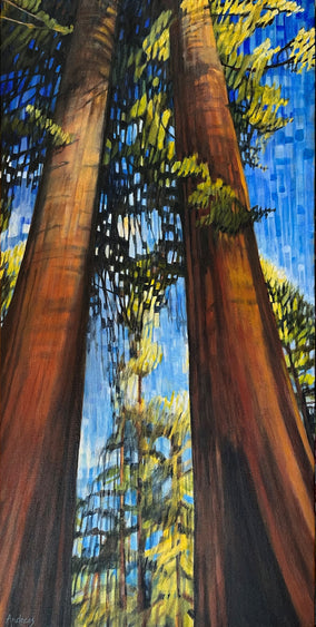 Original art for sale at UGallery.com | Good Morning Sentinels by Theresa Andreas-O'Leary | $1,950 | acrylic painting | 30' h x 15' w