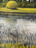 Original art for sale at UGallery.com | Peaceful Pond by Theresa Andreas-O'Leary | $450 | acrylic painting | 10' h x 10' w | thumbnail 4