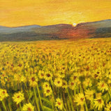Original art for sale at UGallery.com | Summer Sunflowers by Theresa Andreas-O'Leary | $450 | acrylic painting | 10' h x 10' w | thumbnail 4
