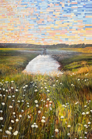 mixed media artwork by Theresa Andreas-O'Leary titled A Blessed Evening
