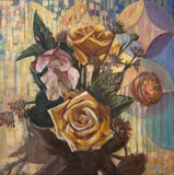 Original art for sale at UGallery.com | Autumn Bouquet by Theresa Andreas-O'Leary | $625 | mixed media artwork | 12' h x 12' w | thumbnail 1