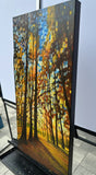 Original art for sale at UGallery.com | Autumn Glow by Theresa Andreas-O'Leary | $1,750 | mixed media artwork | 30' h x 15' w | thumbnail 2