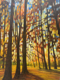 Original art for sale at UGallery.com | Autumn Glow by Theresa Andreas-O'Leary | $1,750 | mixed media artwork | 30' h x 15' w | thumbnail 4