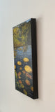 Original art for sale at UGallery.com | Autumn Lily Pond by Theresa Andreas-O'Leary | $800 | mixed media artwork | 20' h x 10' w | thumbnail 2