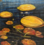 Original art for sale at UGallery.com | Autumn Lily Pond by Theresa Andreas-O'Leary | $800 | mixed media artwork | 20' h x 10' w | thumbnail 4