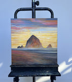 Original art for sale at UGallery.com | Kaleidoscope Haystack Rock by Theresa Andreas-O'Leary | $950 | mixed media artwork | 20' h x 20' w | thumbnail 3