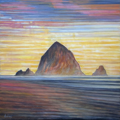 Kaleidoscope Haystack Rock by Theresa Andreas-O