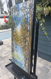 Original art for sale at UGallery.com | Luminous Lagoon by Theresa Andreas-O'Leary | $1,750 | mixed media artwork | 30' h x 15' w | thumbnail 2