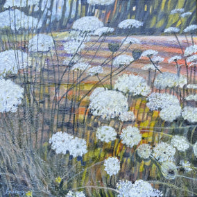 Original art for sale at UGallery.com | Soft Light Lace by Theresa Andreas-O'Leary | $575 | mixed media artwork | 12' h x 12' w