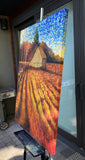 Original art for sale at UGallery.com | Steward of the Land, Red Field by Theresa Andreas-O'Leary | $4,100 | mixed media artwork | 48' h x 36' w | thumbnail 2
