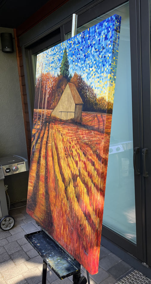 Steward of the Land, Red Field by Theresa Andreas-O