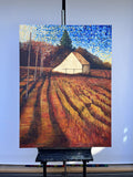 Original art for sale at UGallery.com | Steward of the Land, Red Field by Theresa Andreas-O'Leary | $4,100 | mixed media artwork | 48' h x 36' w | thumbnail 3