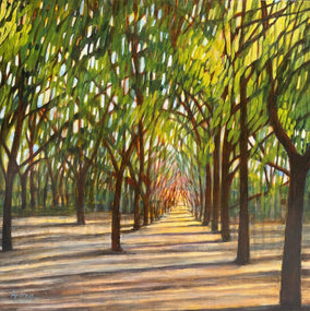 Original art for sale at UGallery.com | Wonderful Path by Theresa Andreas-O'Leary | $1,350 | mixed media artwork | 18' h x 18' w