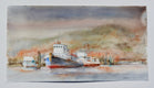 Original art for sale at UGallery.com | Seattle Color by Thomas Hoerber | $975 | watercolor painting | 14.25' h x 26.5' w | thumbnail 3