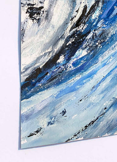 Glacier Ascent by Tiffany Blaise |  Side View of Artwork 