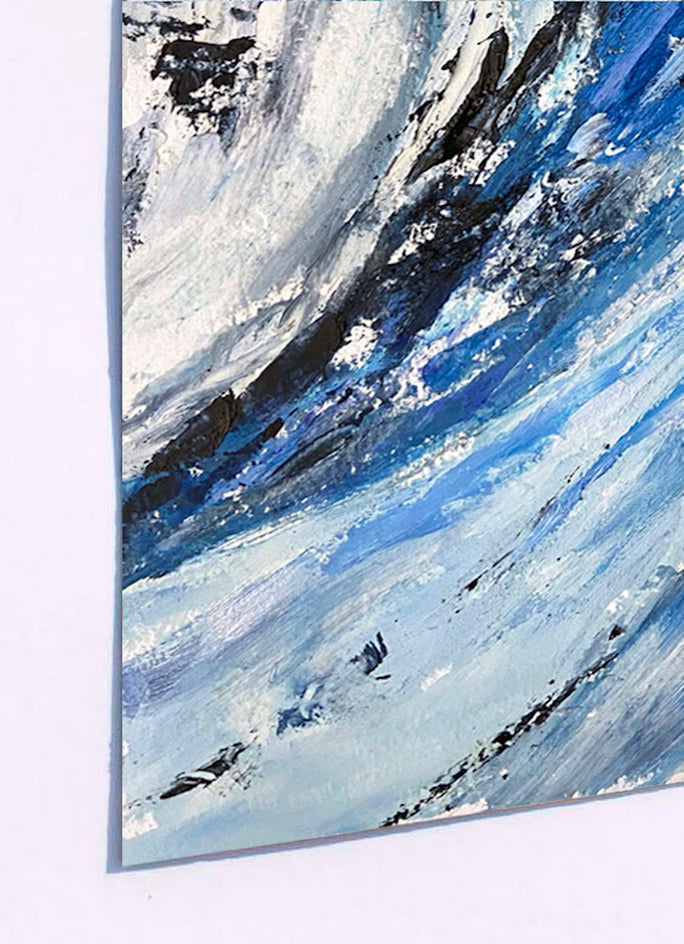 Glacier Ascent by Tiffany Blaise |  Side View of Artwork 