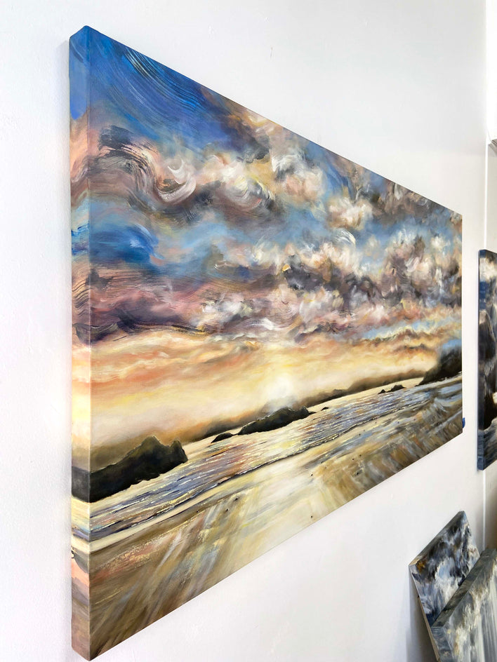 Halfmoon Bay by Tiffany Blaise |  Side View of Artwork 